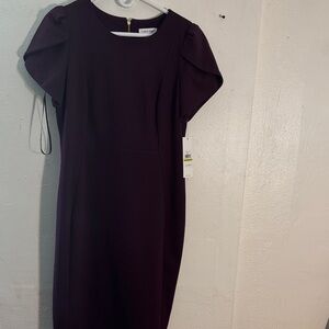 Calvin Klein Deep Purple Midi Dress size 14